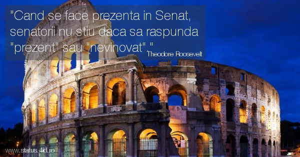 Cand se face prezenta in Senat, senatorii nu...