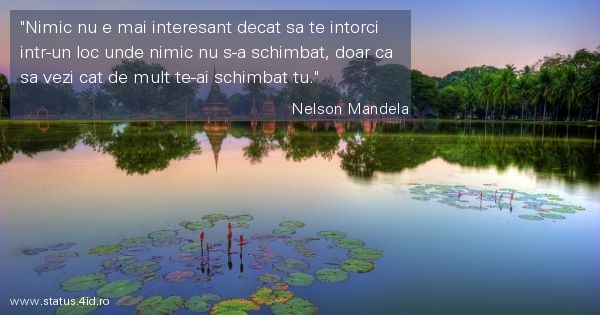 Nimic nu e mai interesant decat sa te intorci...